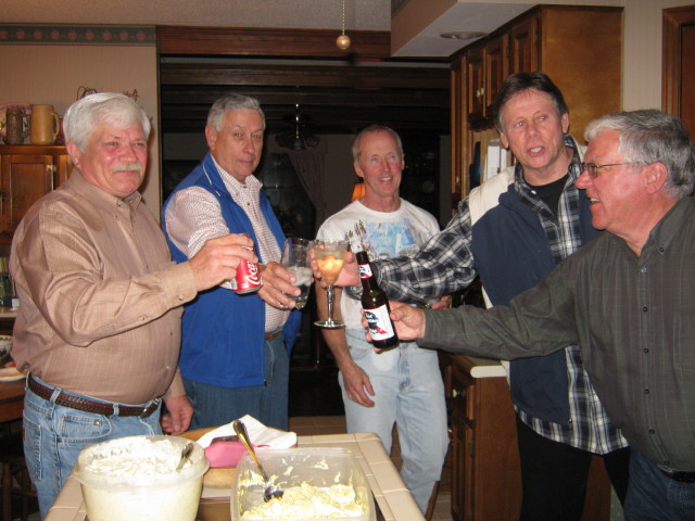 Lem, Frank, Billy, John ,George Toasting